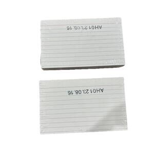 Ruled On Front Lined Index Cards, White, 3x5 Inch Card, 200 Count